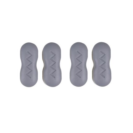 Set 4 garnituri capac toaleta, Sunmostar, Rasina, 4.5 x 1.8 x 2 cm, Gri