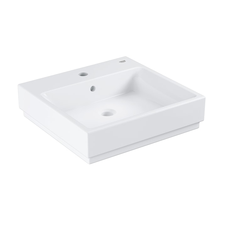 pe blat Lavoar Grohe Cube Ceramic 3947800H, pe blat, 500 x 490, PureGuard, alb