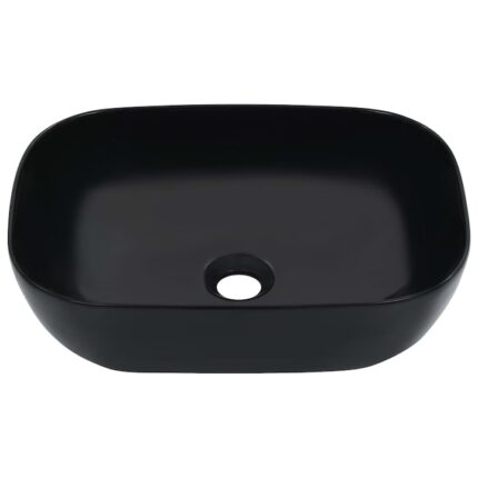 Lavoar ceramic, vidaXL, 45,5 x 32 x 13 cm, Negru