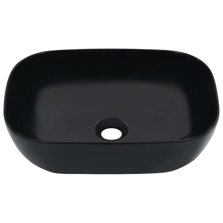 45 Lavoar ceramic, vidaXL, 45,5 x 32 x 13 cm, Negru