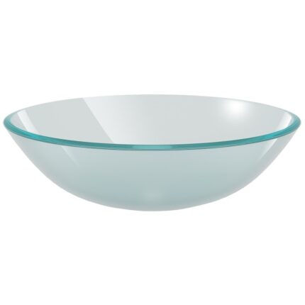 Lavoar din sticla securizata, vidaXL, 42 cm, Transparent
