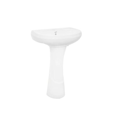 Lavoar din ceramica cu piedestal, culoare alb, ceramica sanitara 60 x 38 x 80 cm