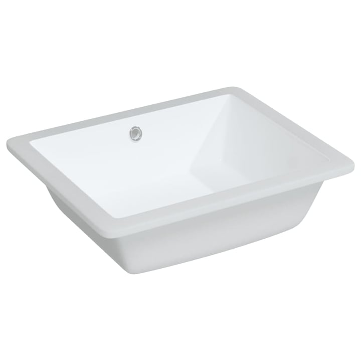 50x40 Chiuveta de baie vidaXL, alb, 50x40, 5x18, 5 cm, patrata, ceramica, 8.55 Kg