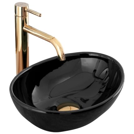 Lavoar pentru Blat Rea Sofia Mini Black Ceramica Sanitara 350x270 mm