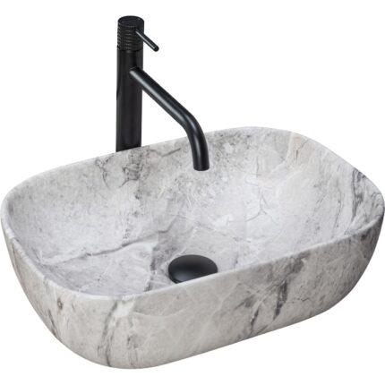 Lavoar pentru blat Rea Livia Stone, Granit, 465x335 mm