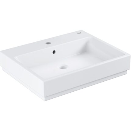 Lavoar Grohe Cube Ceramic 3947300H, 600 x 490 mm, montare pe perete / blat, preaplin, pregaurit, ceramica, alb