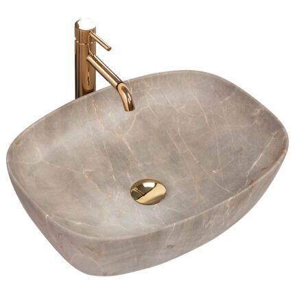 Lavoar Freja Beige, montaj pe blat, 51x39.5 cm, ceramica sanitara