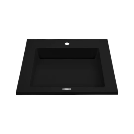 Lavoar granit, Montebella, 650x480 mm, scurgere ascunsa, Pantera, Negru