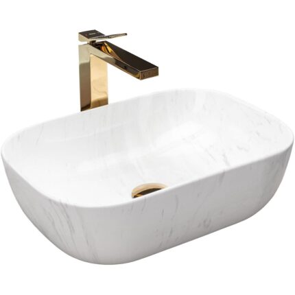 Lavoar EGO-Belinda Shiny Calala, montaj pe blat, 46x32 cm, ceramica sanitara