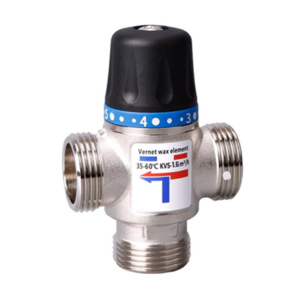 Vana termostatica de amestec USSPY®, antioparire, ideala panouri solare si pardoseala, alama, 3/4-20DN, reglabila 35°-60°