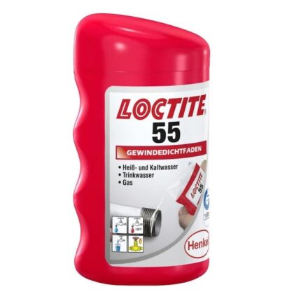 Snur pentru filete LOCTITE 55, 160 m, DVGW, KTW, NSF, -55/+130 °C temperatura lucru, 6" diametru maxim filet