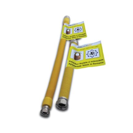 Racord flexibil-extensibil pentru gaz ITALFLEXIGAS WAT084, inox, izolat 1/2'' / 1/2'' 1000 - 2000 mm FF