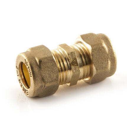 Conector tevi, IBP, Cupru, 15 x 15 mm, Auriu