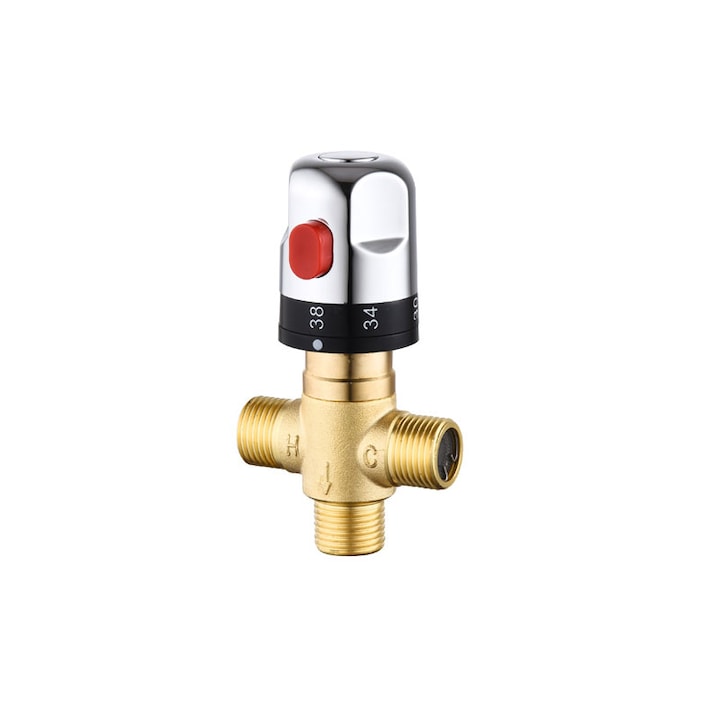 Vana de amestec termostatica, JENUOS®, protectie antioparire, reglabila intre 20°C-60°C, din alama