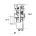ZAWÓR BEZPIECZEŃSTWA 1/2' x 1/2" 3 BAR WZ