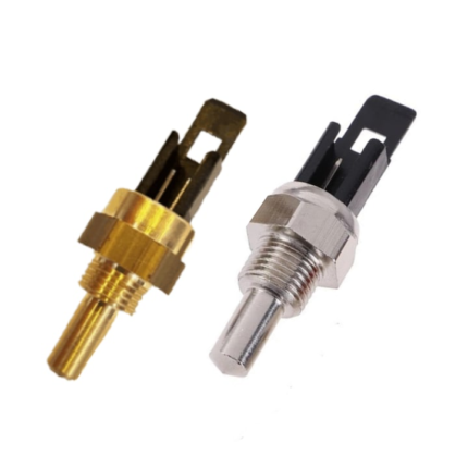 Set 2 senzori de temperatura de 10kΩ, cu filet de 1/8", NTC-uri pentru centrala termica, argintiu/auriu