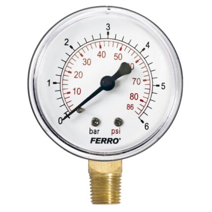 Manometru Ferro 63 mm D 1/4 montaj radial 0-6 bar