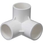Set 4 x Racord cot, PVC, cu 3 cai, fitinguri in T pentru tevi cu diametrul de 25 mm, conectori pentru mobilier de sera