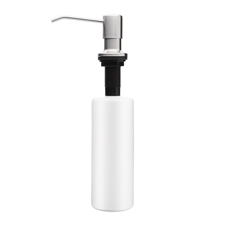 Sapun Dozator Incorporabil Inox, Pentru Chiuveta, Sapun, Detergent, 300ml