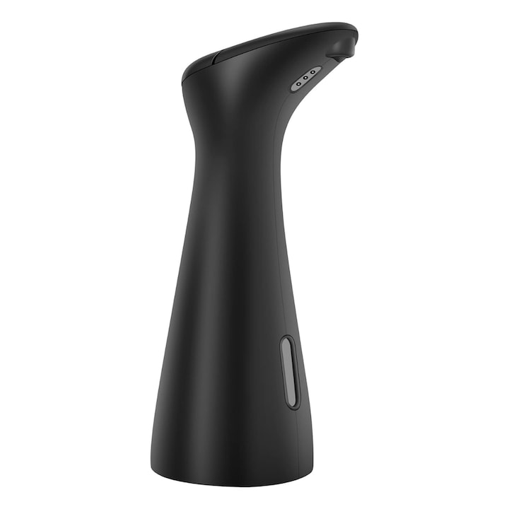 Dispenser Automat de Sapun Lichid, BLEKSY®, Senzor Inteligent Touchless, Material Ecologic, Pentru Baie, Bucatarie si Birou, Elegant, Capacitate 200 ml, Dozare 1 ml, Negru