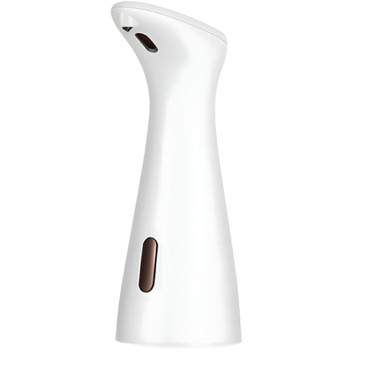 Dispenser Automat de Sapun Lichid BLEKSY®, Senzor Inteligent Touchless, Material Ecologic, Pentru Baie, Bucatarie si Birou, Elegant, Capacitate 200 ml, Dozare 1 ml, Alb Perlat