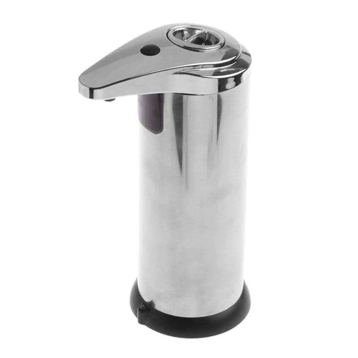 Dispenser automat de sapun lichid, Home HG SZA 01, senzor infrarosu, 220ml, Inox, 4xAAA