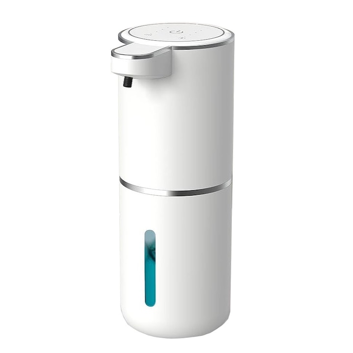 Dispenser automat de sapun Sundiguer, senzor de precizie, 4 niveluri de dozare, rezistent la apa, alb, 380ml