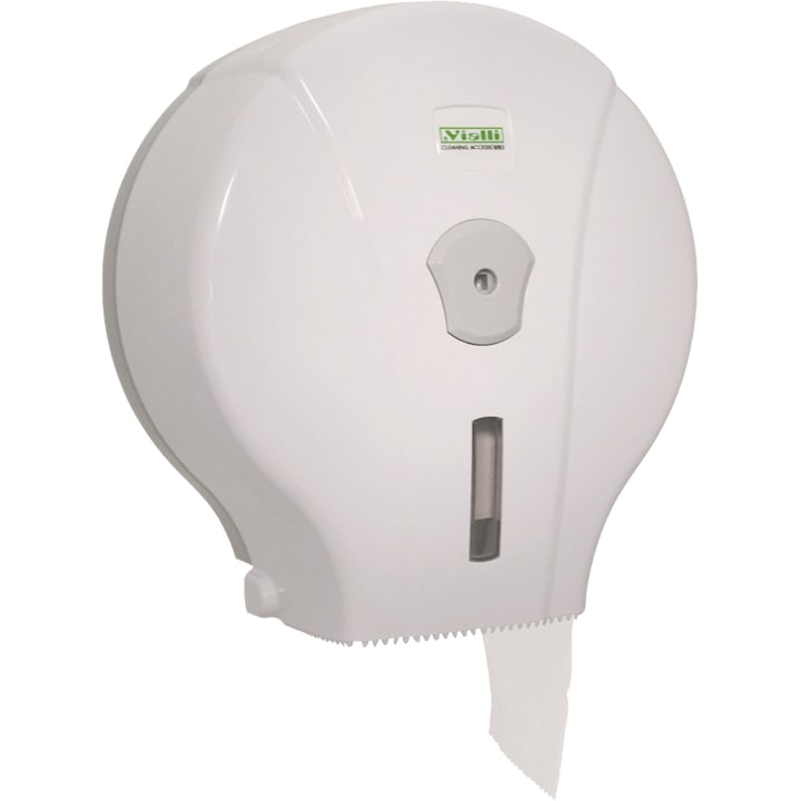 Dispenser (dozator) hartie igienica Vialli MJ1, antifurt, indicator de cantitate, 200ml, Alb