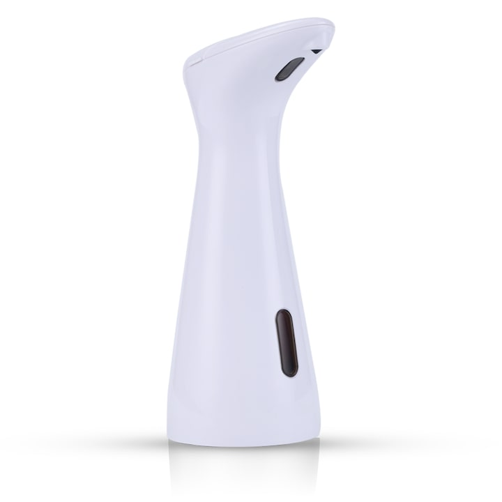 Dispenser automat de sapun cu inductie, dezinfectant pentru maini fara atingere de 200 ml cu senzor infrarosu, design rezistent la apa pentru casa si baie, Alb