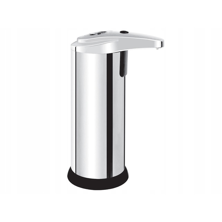 Dispenser automat de sapun lichid, Senzor infrarosu, 220ml, Inox, 4xAAA