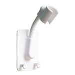 Suport Autoadeziv Pentru Capul de Dus cu 2 Agatatori, Reglabil 360 Grade, Alb, Luxer