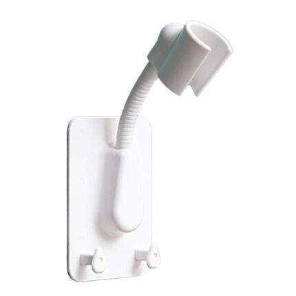 Suport Autoadeziv Pentru Capul de Dus cu 2 Agatatori, Reglabil 360 Grade, Alb, Luxer