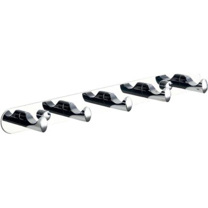 Cuier perete Ermetiq ER-JT45, drept, 5 carlige, 30 cm, Crom