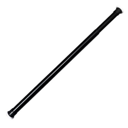 Bara pentru perdea dus, extensibila 360-410 cm, fixarea arc pretensionat, fara gaurire, Otel carbon, Inoxidabil, Negru