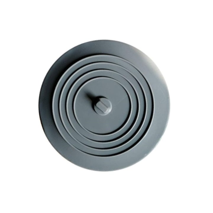 Capac Din Silicon Pentru Chiuveta/Cada/Sifon Luxer, Protectie Impotriva Gandacilor si Mirosurilor Neplacute, Diametru 15 cm, Gri