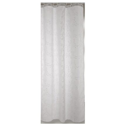 Perdea dus Feridras din poliester, culoare ALB cu imprimeu ALB MAT, 240x200 cm