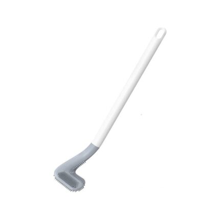 Perie curatare toaleta, PrzydaSie.pl, silicon, flexibila, cu suport de perete, 40x8x6cm