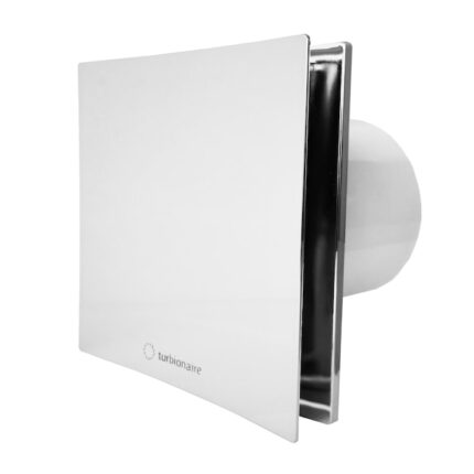 Ventilator baie Turbionaire ARTE 100 SC, clapeta antiretur, aspiratie perimetrala, IPX4, 100 mm, Crom