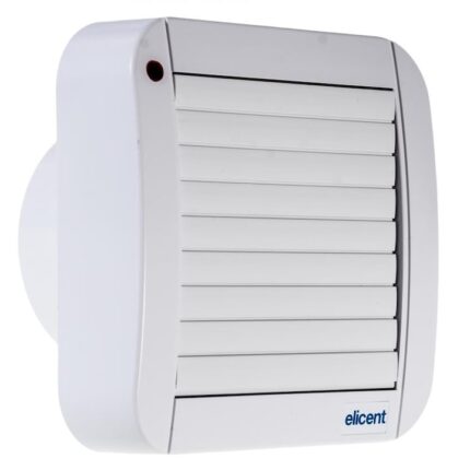 Ventilator baie de fereastra /perete ELICENT ECOLINE 120 A T, Diametru racord 119 mm, Garantie 5 ani, Jaluzele automate. Timer, Motor long life 30000 h, Fabricatie Italia,Debit 170 mc/h