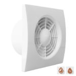 Ventilator baie, Aerauliqa, 100 mm, Alb