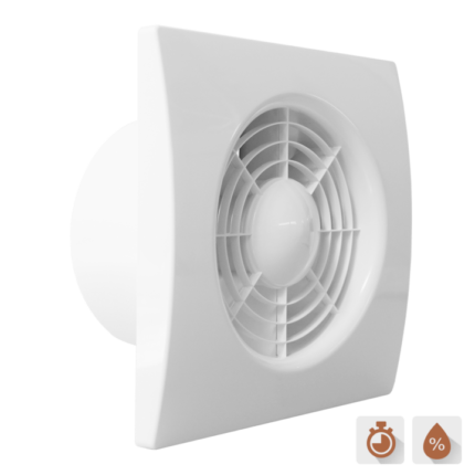 Ventilator baie, Aerauliqa, 100 mm, Alb