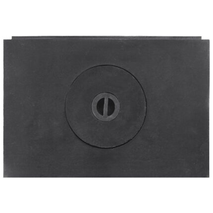 Plita din Fonta pentru Sobe 395x315 mm, 1 Ochi cu Doua Inele si Capac, EvoTools