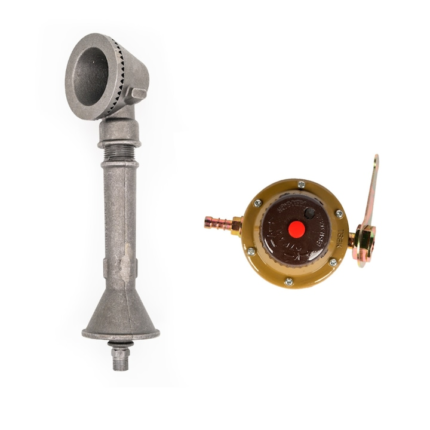 Set Arzator gaz soba teracota A600, 6 kw, 0.6 mc/h + Ceas regulator pentru butelie cu cheie
