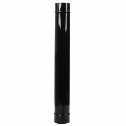 Burlan evacuare fum SPV, tabla emailata, 120 x 900 mm, negru lucios