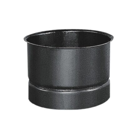 Insertie perete evacuare fum, otel, negru, 130 mm