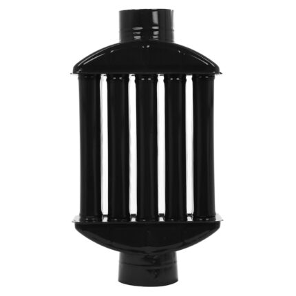 Burlan Economizor Recuperator, Tabla Emailata, D 120 mm, Negru, Soba Semineu