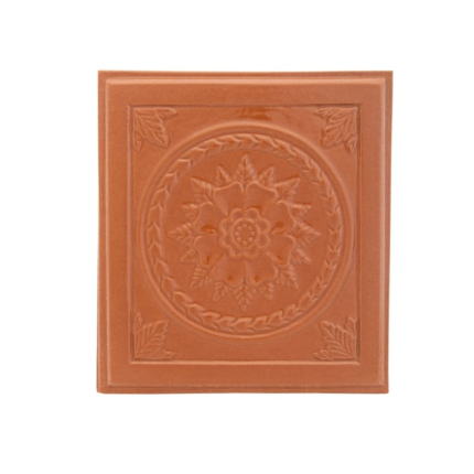 Placa medalion teracota, Floral Alun