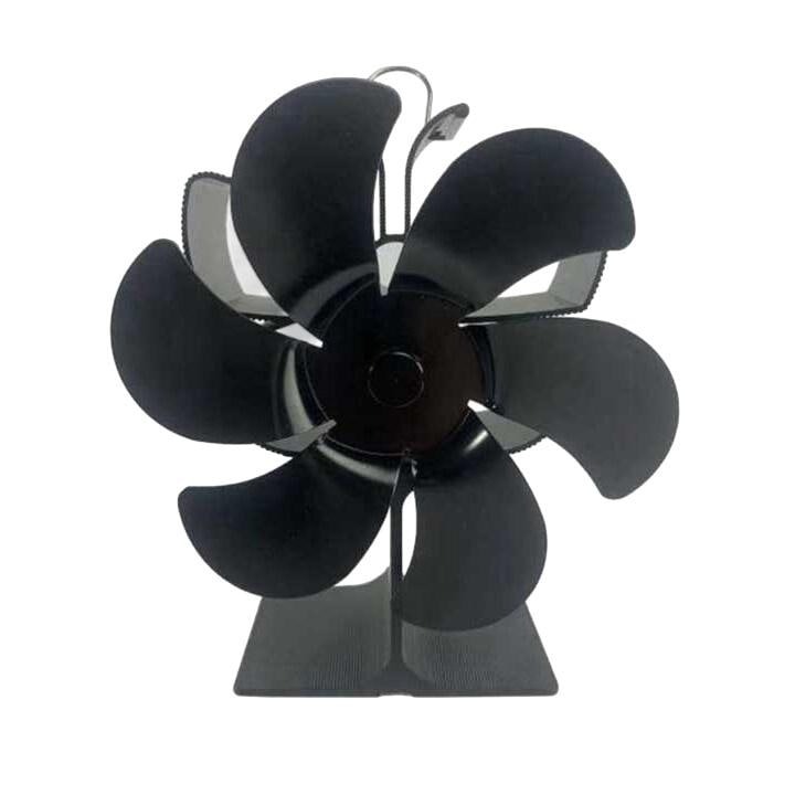 Ventilator pentru soba pe lemne, 6 pale, functionare termica, 70-345°C, silentios, 19.5x17.5cm