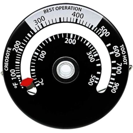 Termometru pentru soba/semineu, 60x60mm, 0-500 C, Multicolor