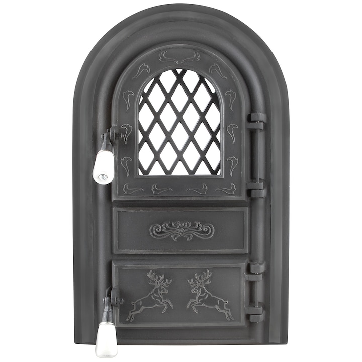 Usa pentru Semineu cu Geam, din Fonta, Cerbi,555x345 mm Honest